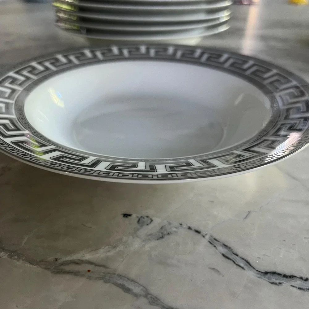Casati‎ Bavaria Greek Key Silver Pewter dish assortment